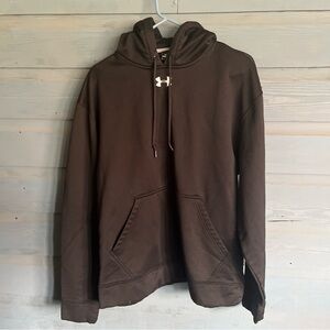 Under Armour Brown Sweatshirt Hoodie with Ribbed Cuffs